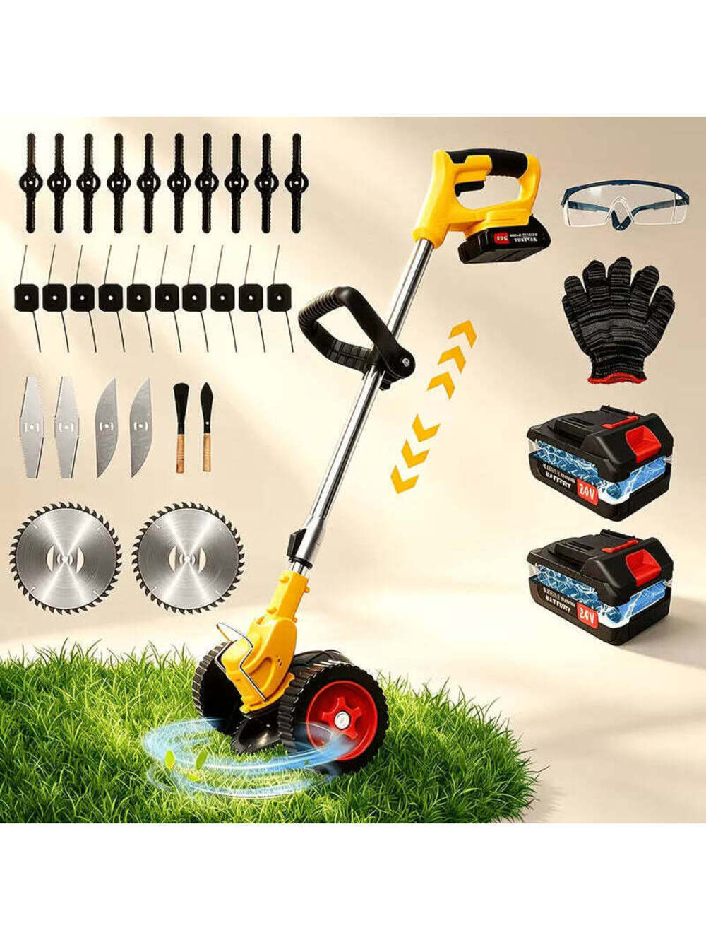 24V Cordless Grass Trimmer Weed Wacker